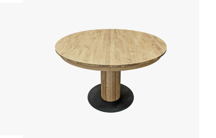 Aurora Solid European Oak - Aurora Solid European Oak Round Table 