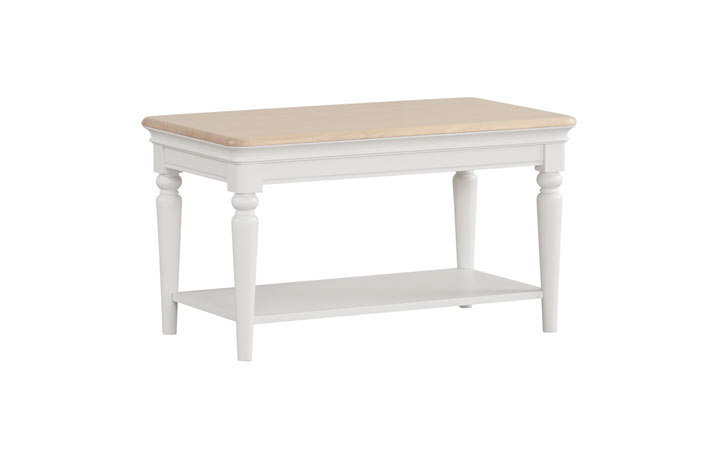 Melford Grey & White Collection - Melford Painted Coffee table With Shelf 