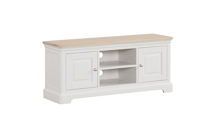 Melford Grey & White Collection - Melford Painted Large TV Unit 