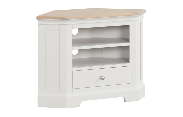 Melford Grey & White Collection - Melford Painted Corner TV Unit 