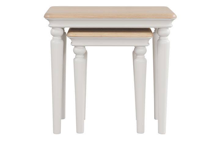 Melford Grey & White Collection - Melford Painted Nest of 2 Tables 