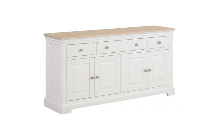 Melford Grey & White Collection - Melford Painted 4 Door 3 Drawer Sideboard 