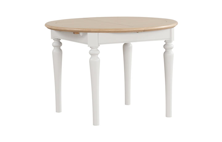 Melford Grey & White Collection - Melford Painted Round Extending Table 