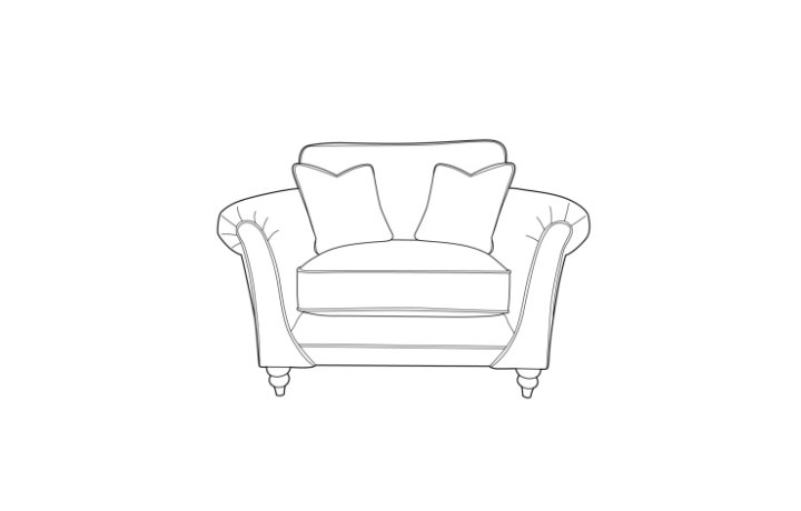  Love & Swivel Chairs - Danbury Love Chair