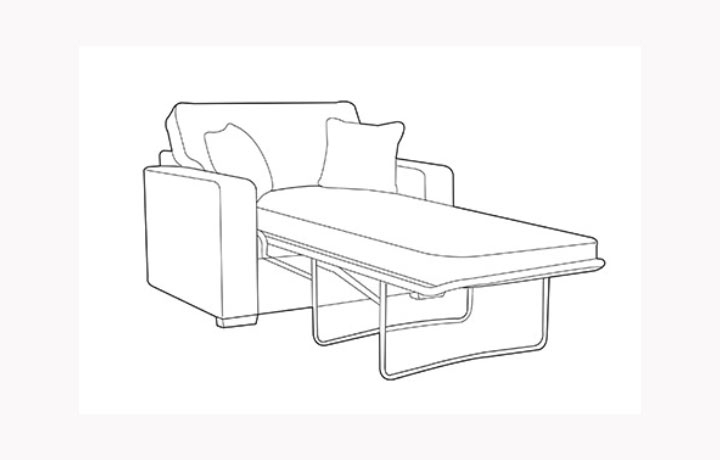 San Francisco Range - San Francisco 80cm Sofa Bed With Standard Mattress