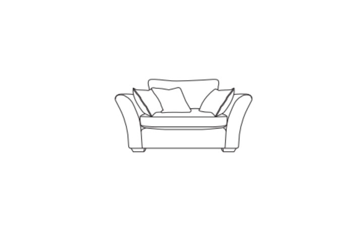  Love & Swivel Chairs - Zara Love Seat