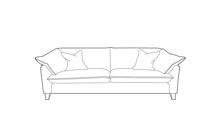  4 Seater Sofas - Duran Grand Sofa - Fabric H2