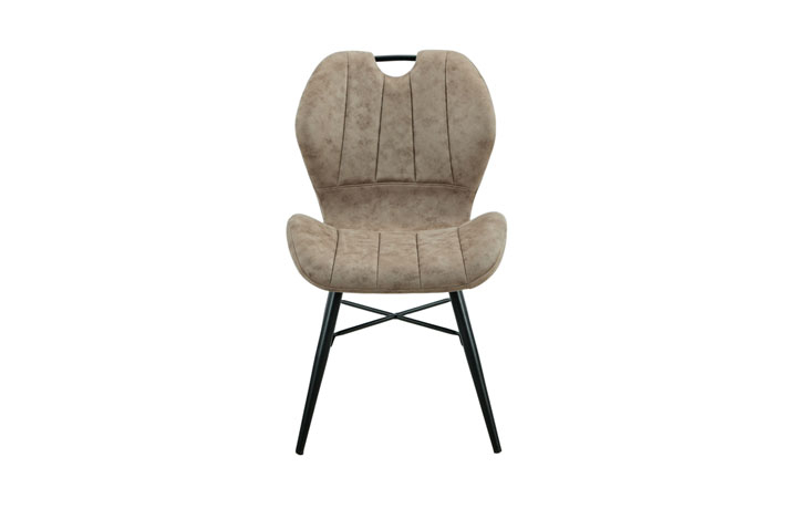 Leather or PU Dining Chairs - Rocco Dining Chair - Mink PU Leather