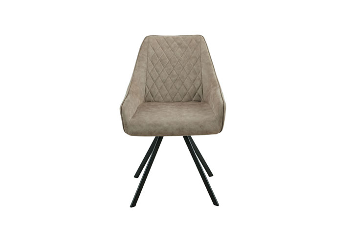 Leather or PU Dining Chairs - Bali Swivel Chair Mink