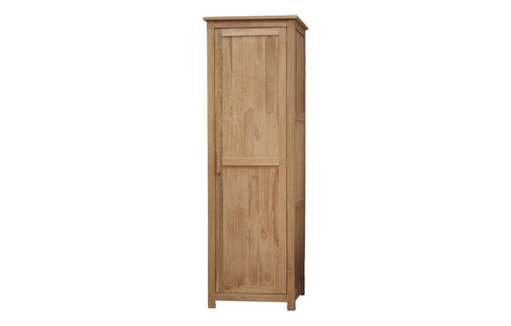 Wardrobes - Toulouse Solid Oak Single Wardrobe 