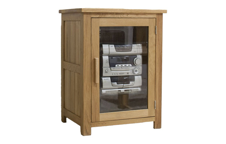 Display Cabinets - Toulouse Solid Oak HiFi Unit