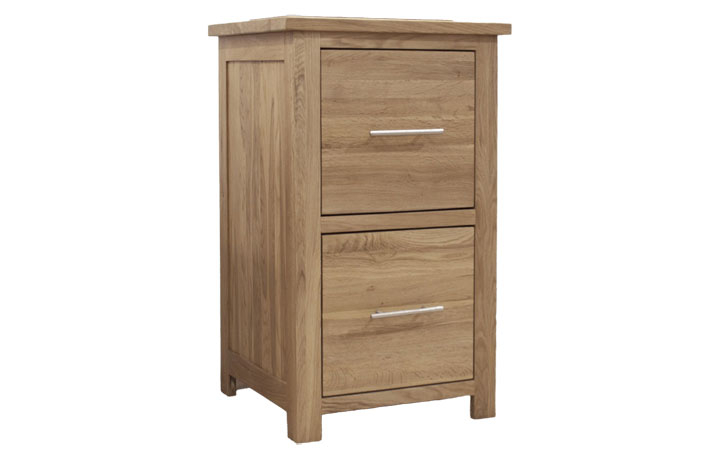 Office Furniture - Toulouse Solid Oak Filing Cabinet 2 Drawer