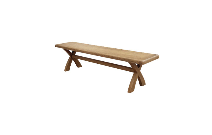 Hopwood Oak Collection - Hopwood Oak 200cm  Cross Leg Bench