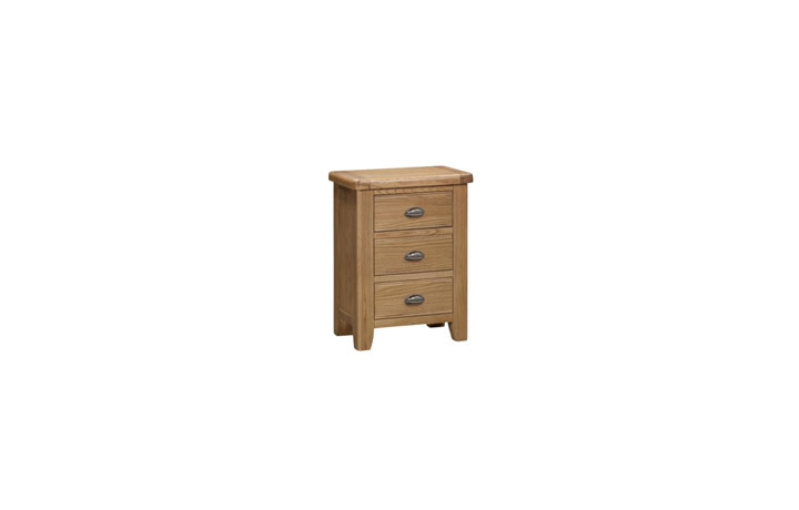 Hopwood Oak Collection - Hopwood Oak 3 Drawer Bedside Cabinet