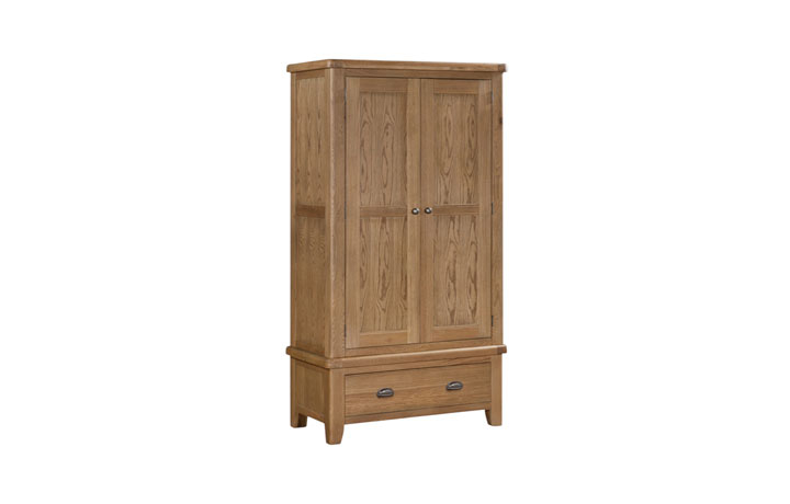 Hopwood Oak Collection - Hopwood Oak Gents 2 Door Wardrobe