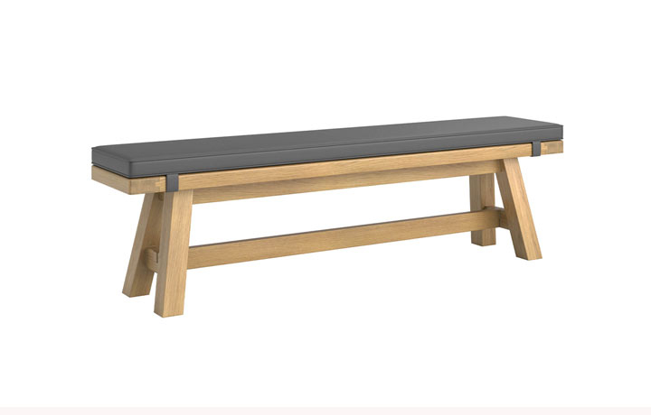 Morgan Oak Collection - Morgan Oak Dining Bench PU Cushion