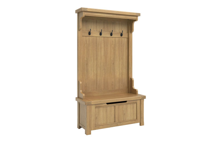 Morgan Oak Collection - Morgan Oak Hall Stand