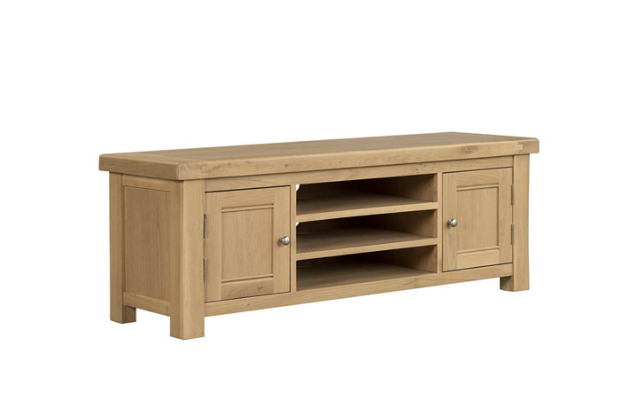 TV Cabinets - Morgan Oak 140cm TV Unit 