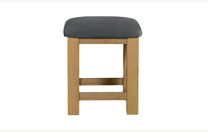 Dressing Tables & Stools - Morgan Oak Dressing Stool Grey