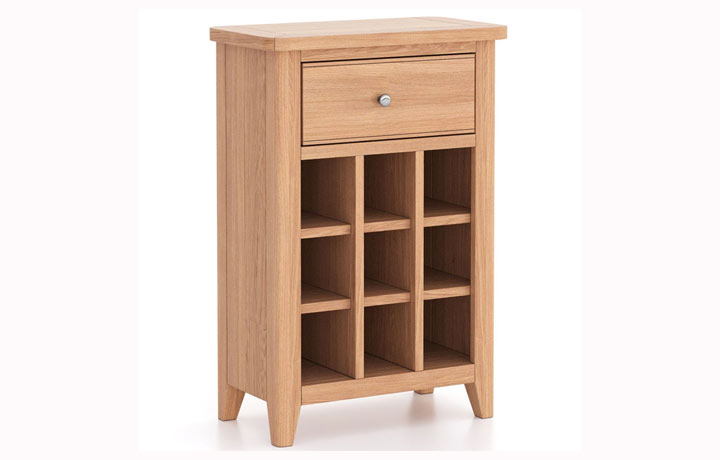 Newbury Oak Collection - Newbury Oak Wine Cabinet