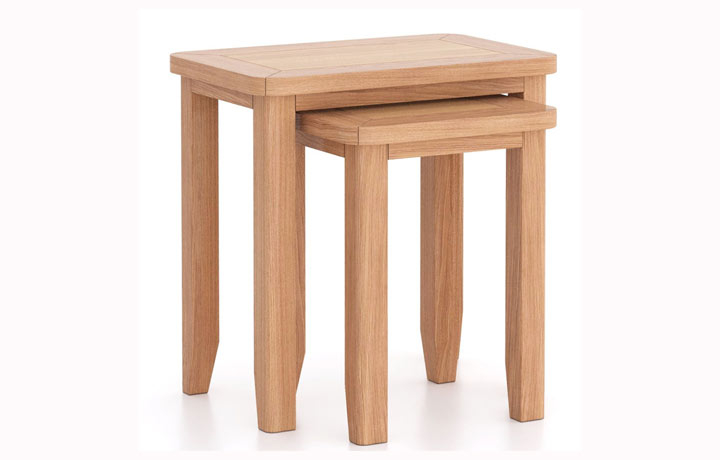 Newbury Oak Collection - Newbury Oak Nest of 2 Tables