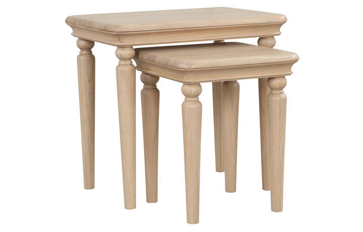 Melford Whitewash Oak Collection - Melford Oak Nest Of 2 Tables