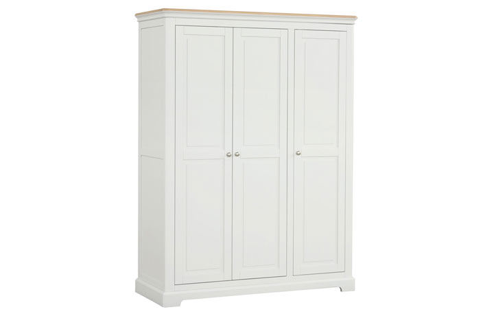 Melford Grey & White Collection - Melford Painted Triple Wardrobe