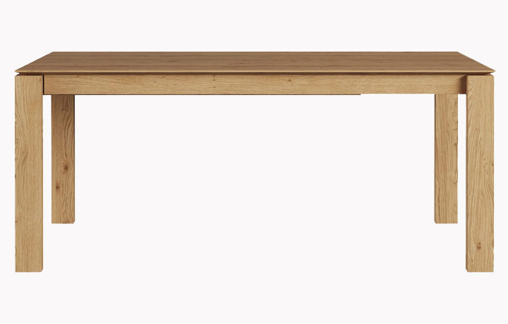 Aurora Solid European Oak - Kansas Dining Table Extending Leg 160 x 90cm