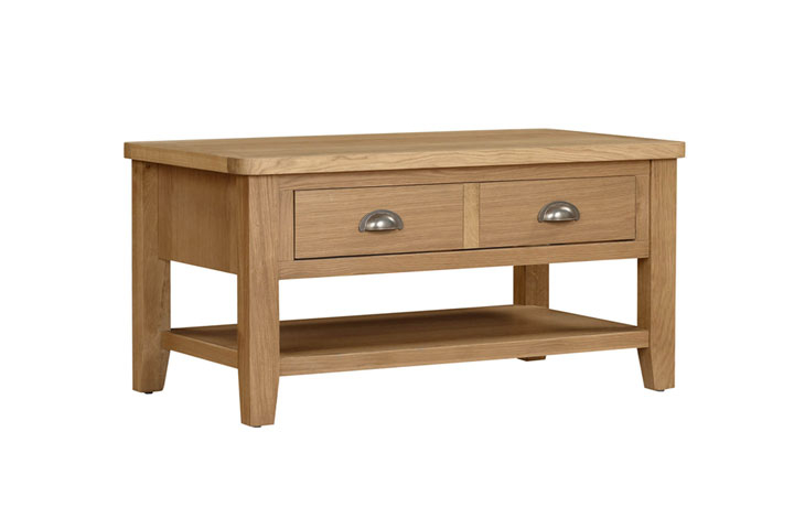 Maldon Oak Collection - Maldon Oak Coffee Table With Drawer