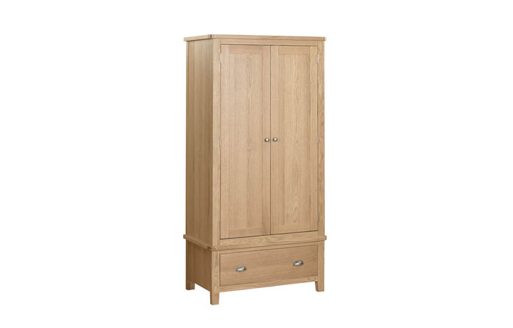 Oak 2 Door Wardrobe - Maldon Oak 2 Door Wardrobe