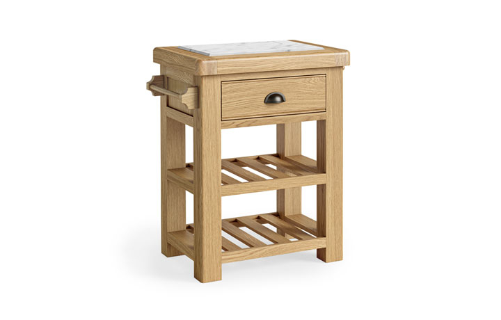 Dresser Tops & Larder Units - Kensington Oak Small Kitchen Island