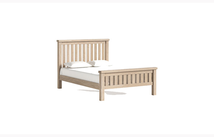 Kensington Whitewash Oak Collection - Kensington Whitewash Oak Bedroom 5ft Kingsize Bed Frame