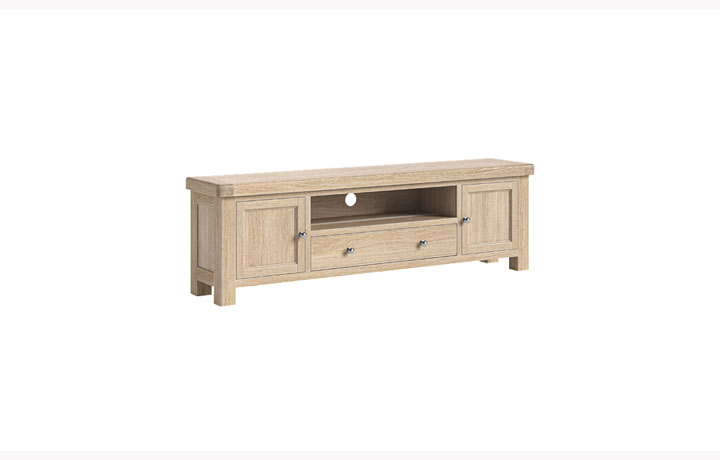 Kensington Whitewash Oak Collection - Kensington Whitewash Oak TV Unit 190cm