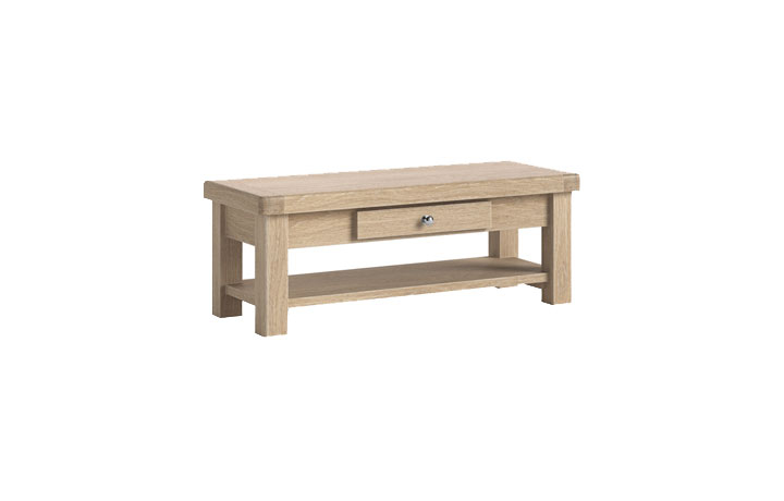 Kensington Whitewash Oak Collection - Kensington Whitewash Oak Coffee Table