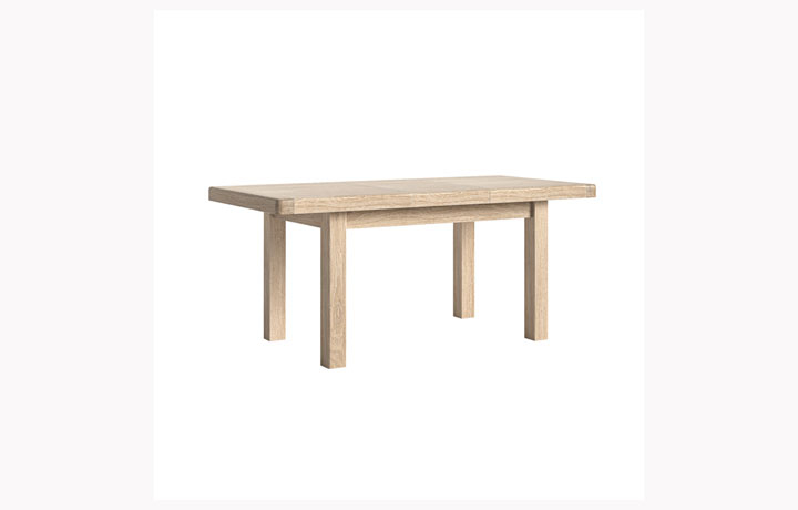 Kensington Whitewash Oak Collection - Kensington Whitewash Oak 140-185cm Extending Dining Table