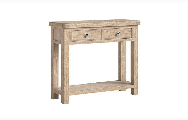 Kensington Whitewash Oak Collection - Kensington Whitewash Oak Console Table