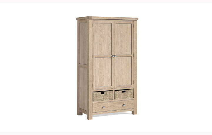 Kensington Whitewash Oak Collection - Kensington Whitewash Oak Larder Unit