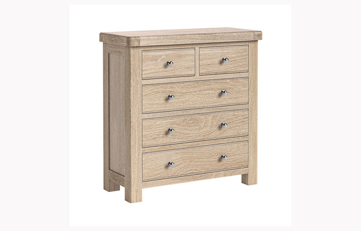 Kensington Whitewash Oak Collection - Kensington Whitewash Oak 2 Over 3 Chest