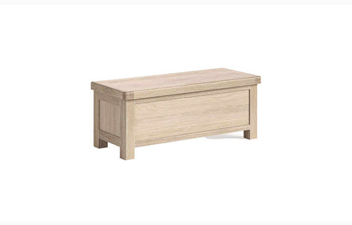 Kensington Whitewash Oak Collection - Kensington Whitewash Oak Blanket Box