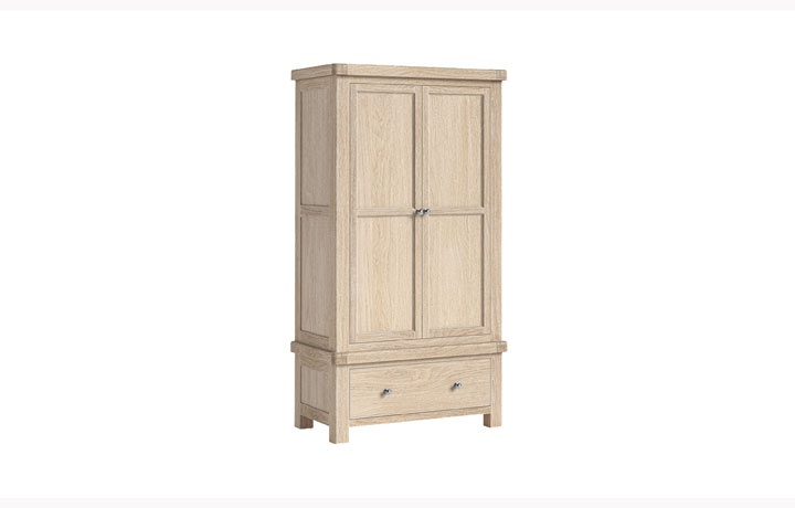 Kensington Whitewash Oak Collection - Kensington Whitewash Oak Gents Wardrobe