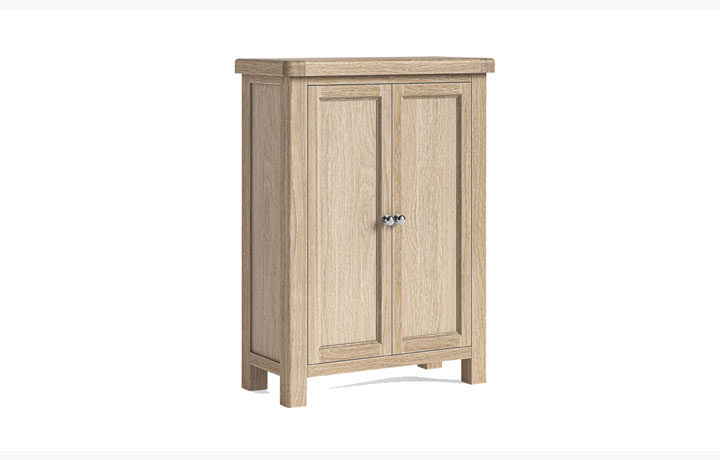Kensington Whitewash Oak Collection - Kensington Whitewash Oak Shoe Cabinet