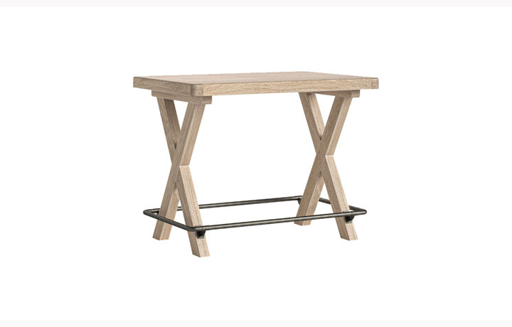 Kensington Whitewash Oak Collection - Kensington Whitewash Oak Bar Table