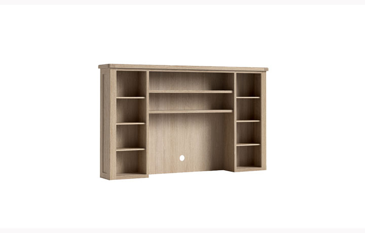 Kensington Whitewash Oak Collection - Kensington Whitewash Oak Large Hutch TV Media Unit