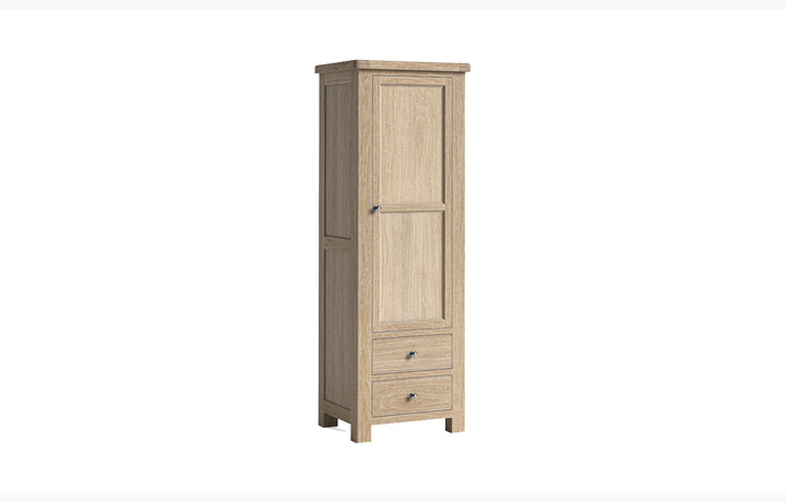 Kensington Whitewash Oak Collection - Kensington Whitewash Oak Single Larder Unit