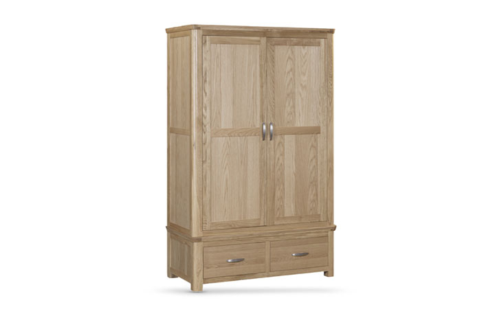 Delamere Oak Collection - Delamere Oak 2 Door Wardrobe