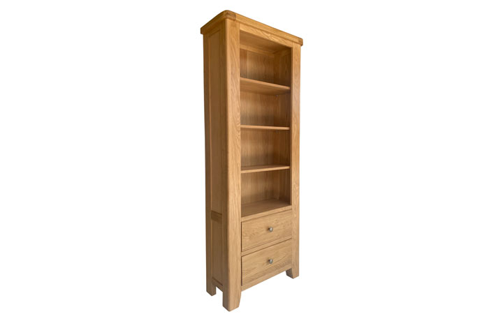 Rendelsham Oak Collection - Rendelsham  Bookcase With Drawers