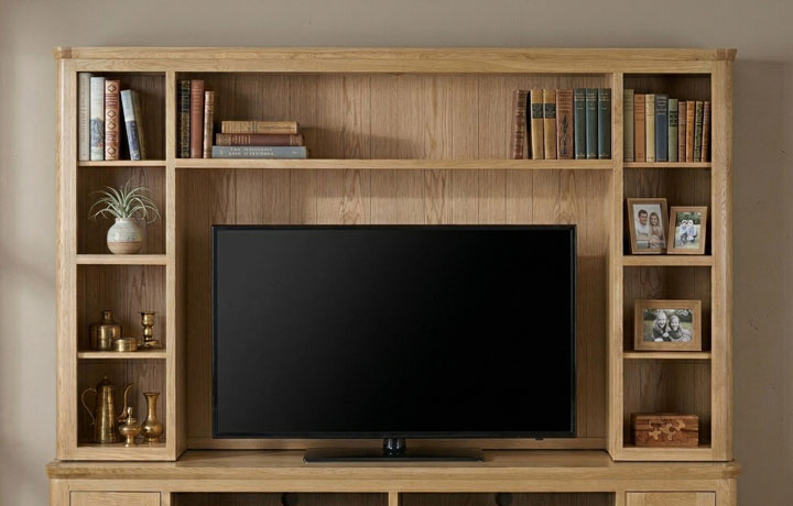 Delamere Oak Collection - Delamere Media Centre - (Top Unit)