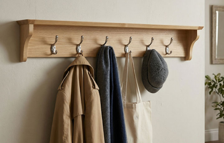 Delamere Oak Collection - Delamere Oak Coat Rack
