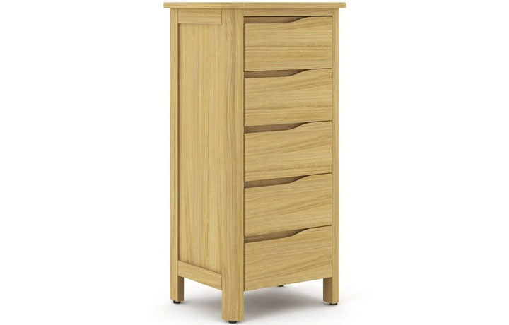 Healey Oak Collection - Healey Oak 5 Drawer Chest