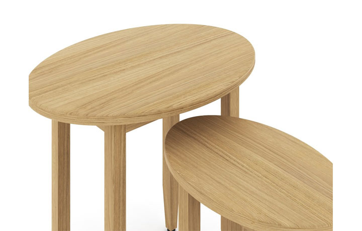 Hanson Oak Collection - Hanson Oak Oval Nest of Tables